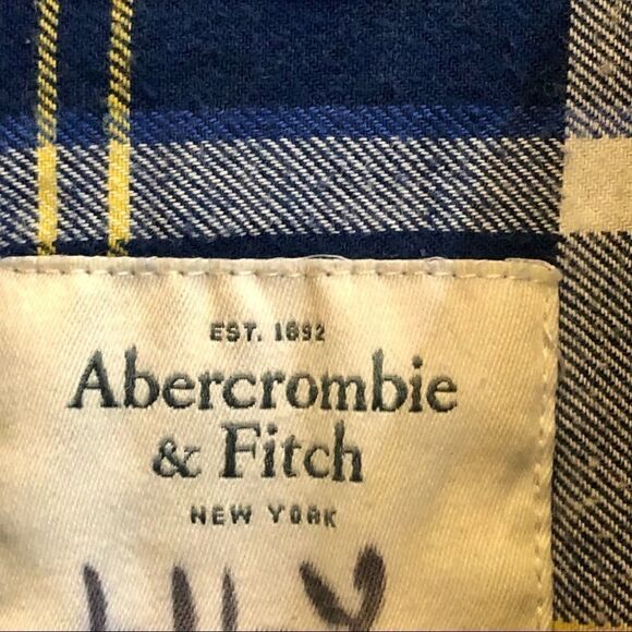 ABERCROMBIE & FITCH PLAID FLANNEL SHIRT SIZE M - Picture 8 of 8